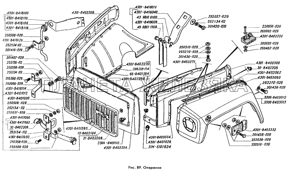 Оперение ГАЗ-3309