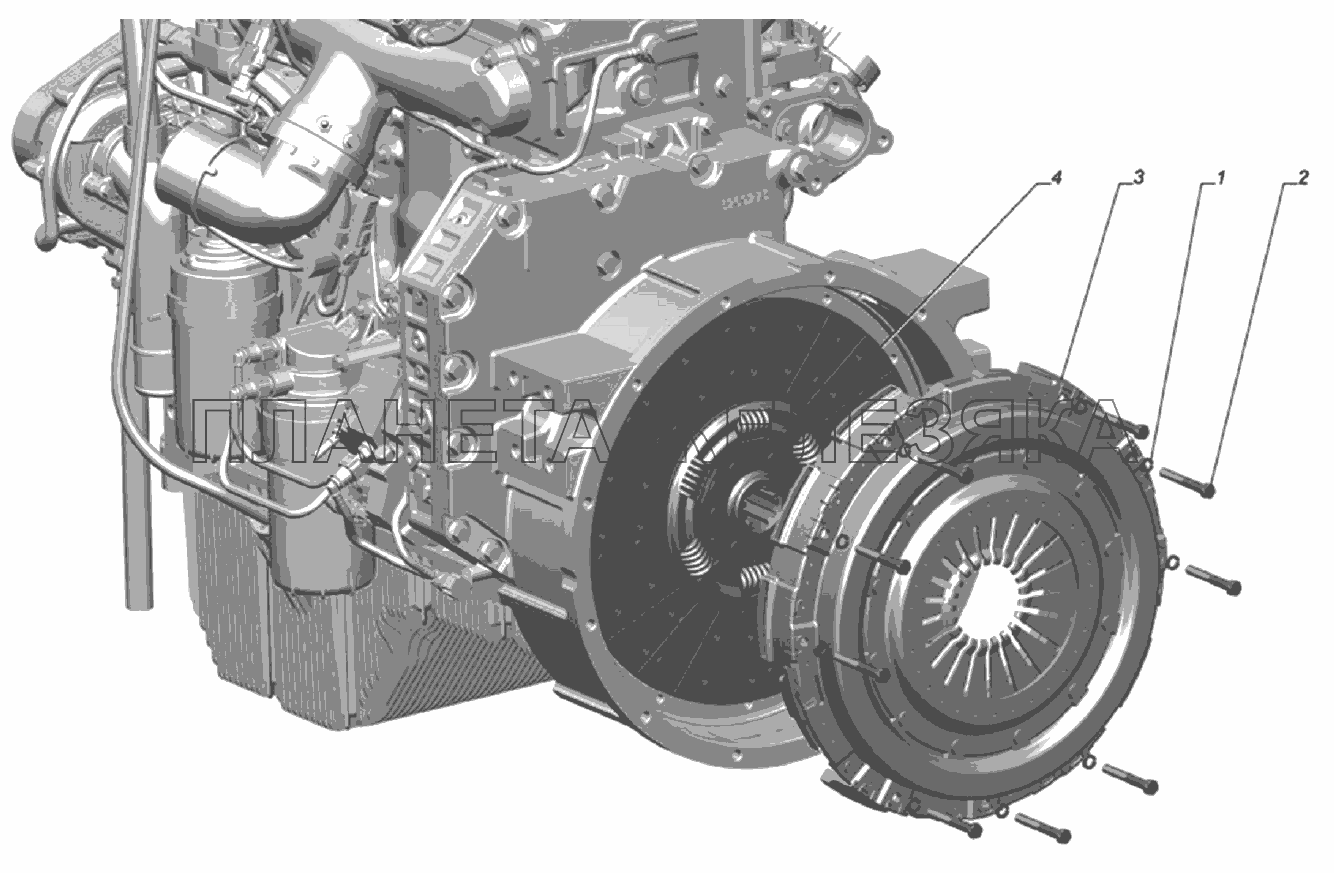 Установка сцепления 33106-1601004 ГАЗ-33106 Евро 3