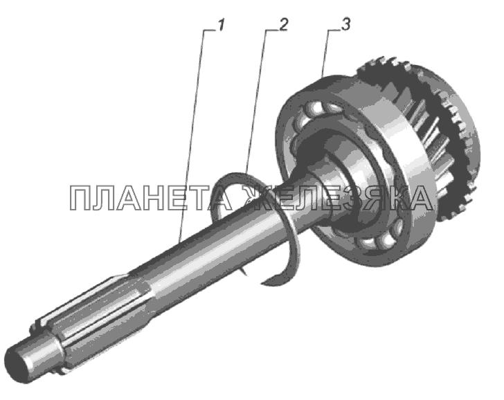 Вал первичный коробки передач 33106-1701023 ГАЗ-33106 Евро 3