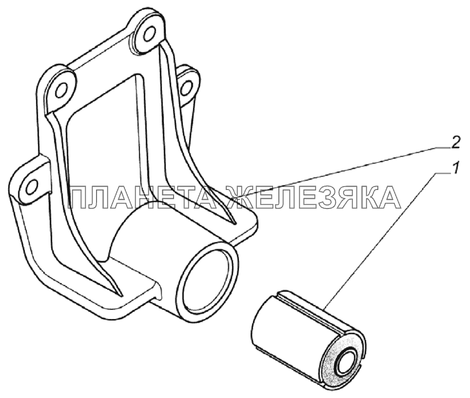 Кронштейн рессоры с шарниром ГАЗ-33104 