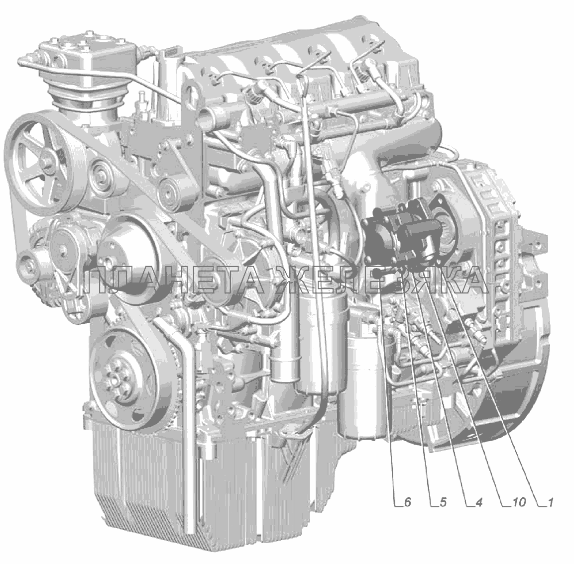 Установка насоса гидроусилителя руля 33106-3407004 ГАЗ-33106 Евро 3