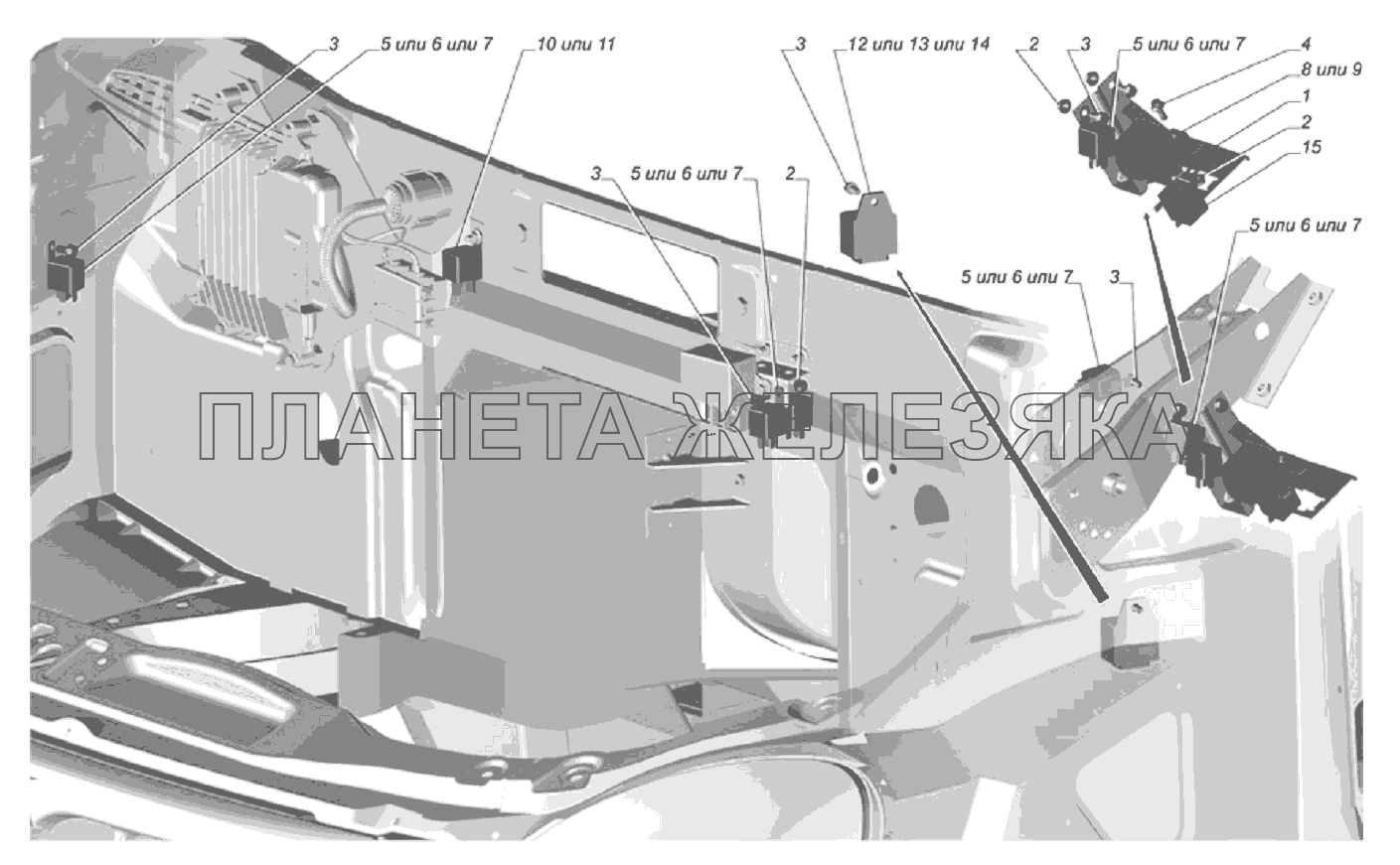 Установка реле 33106-3747002 ГАЗ-33106 Евро 3