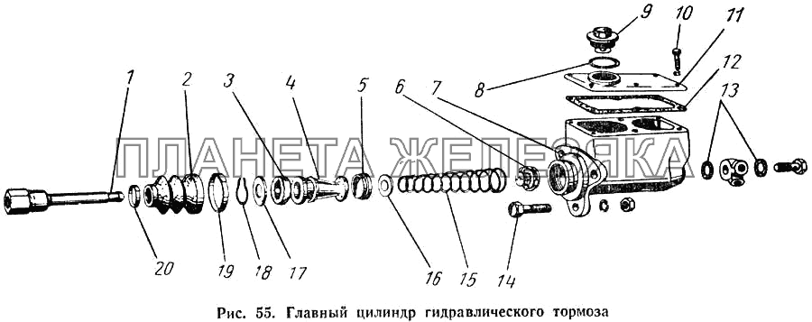Главный тормозной цилиндр газ 53 старого образца ремонт