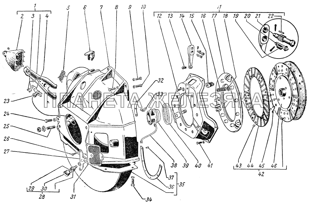 Сцепление ГАЗ-51 (63, 93)