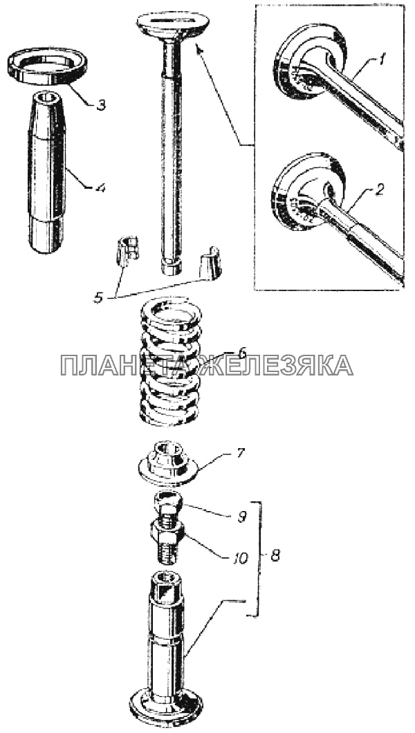 Клапаны и толкатели ГАЗ-69