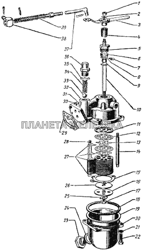 Масляный фильтр грубой очистки ГАЗ-69