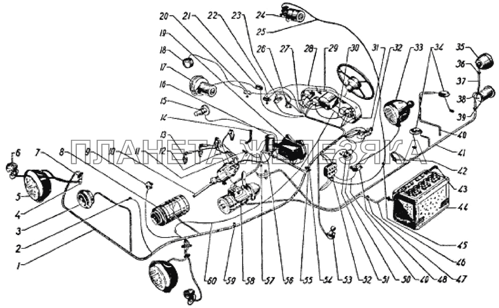 Соединители электропроводов ГАЗ-69