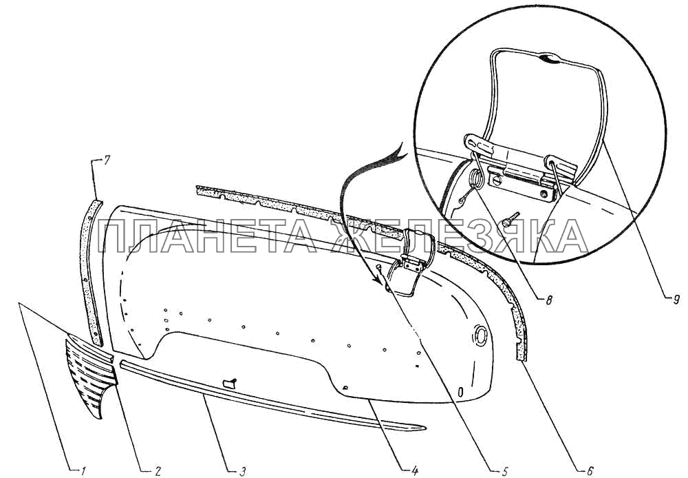 Заднее крыло ГАЗ-12 (ЗИМ)