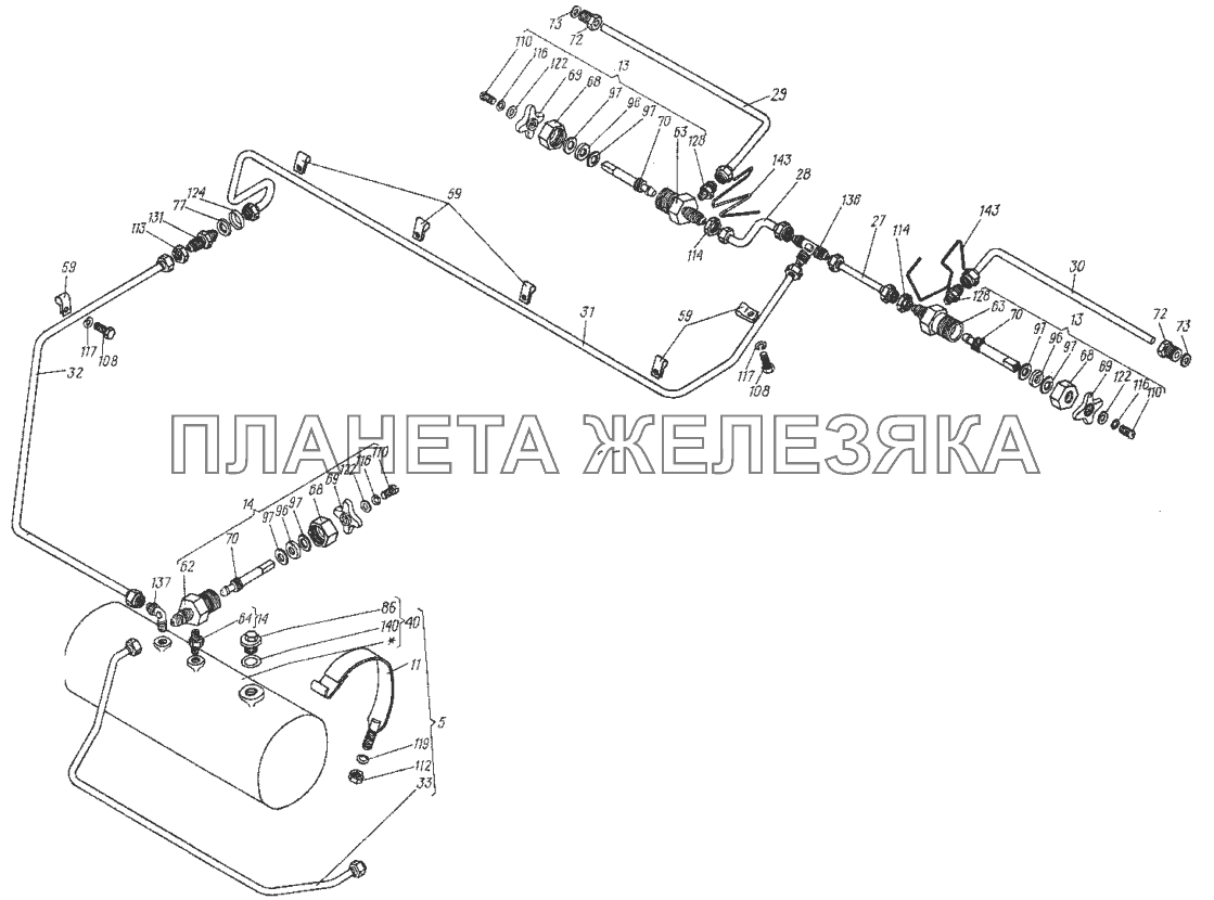 Пневмосистема на газель