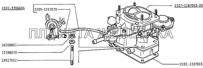 Карбюратор ИЖ 2126 с двигателем ВАЗ