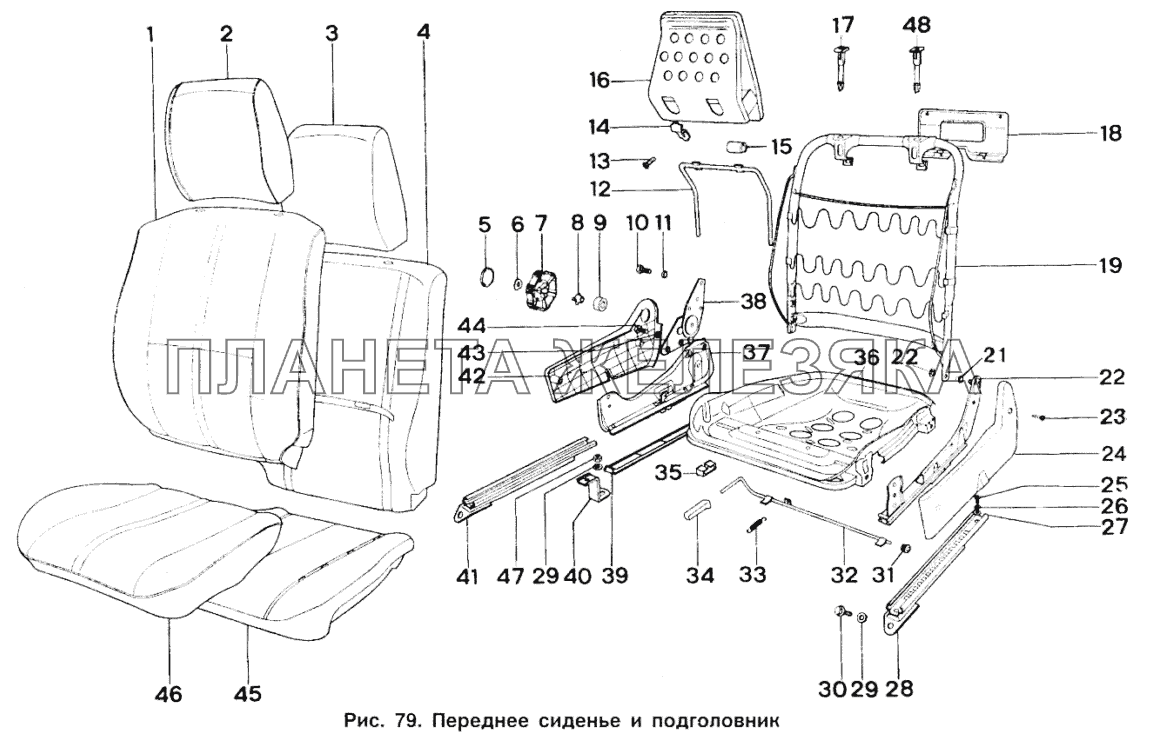 Переднее сиденье и подголовники ИЖ 2717