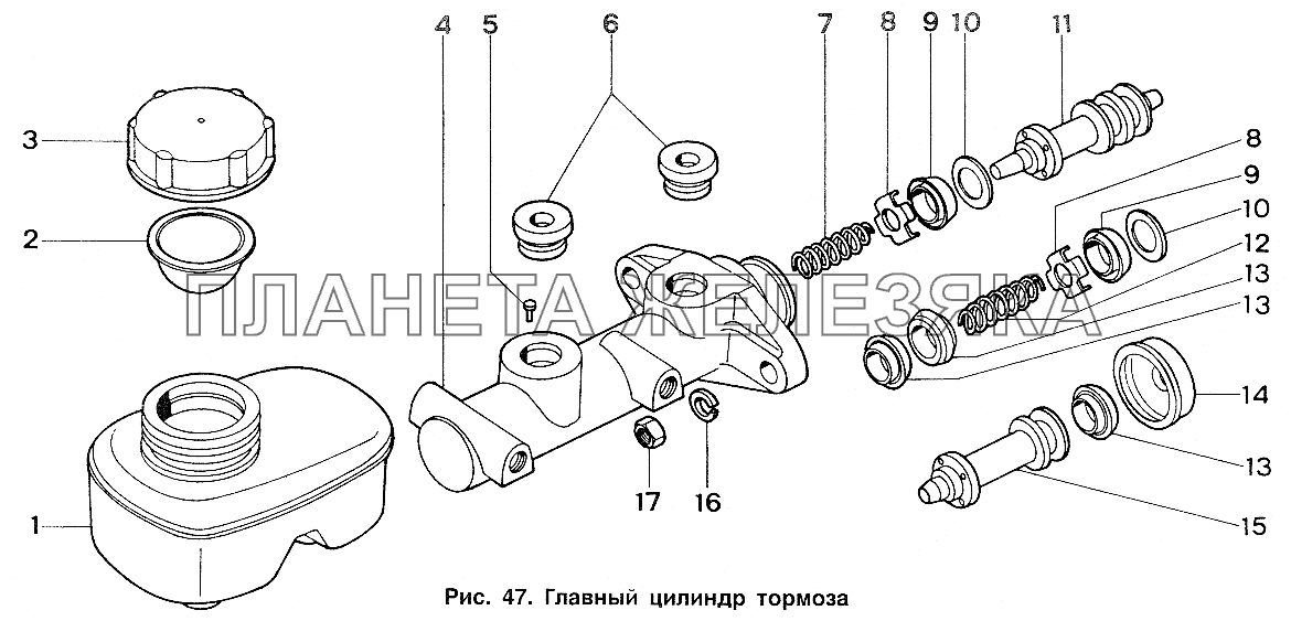 Главный цилиндр тормоза ИЖ 2717