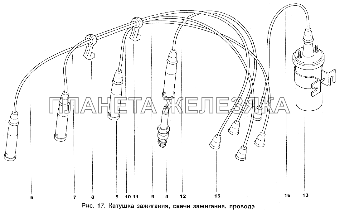 Катушка зажигания, свечи зажигания, провода ИЖ 2717