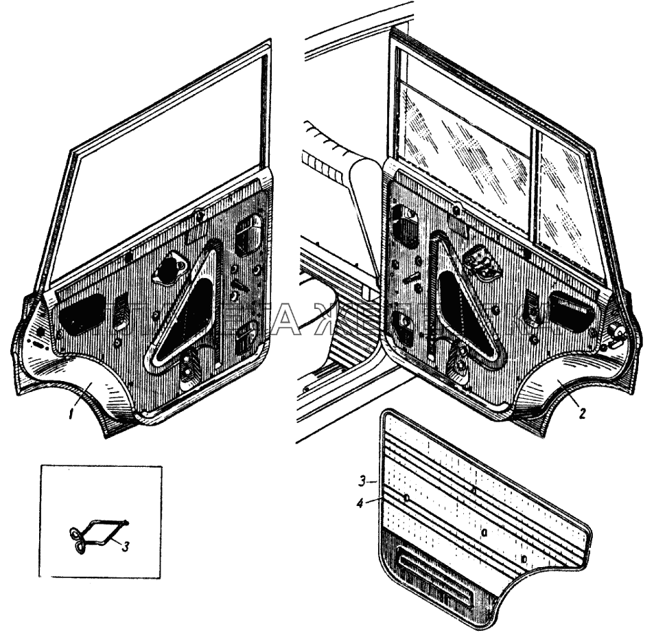 Задняя дверь кузова модели 427 ИЖ 427