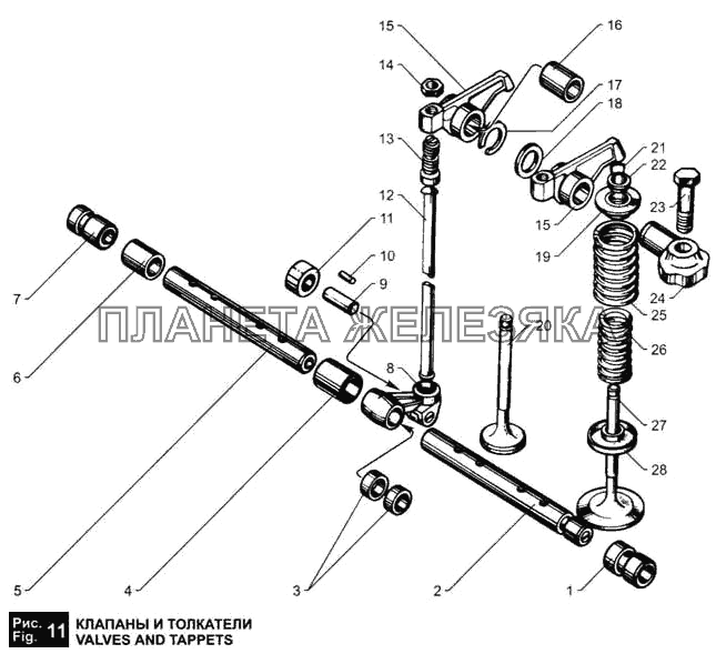 Направляющие клапанов ямз 236