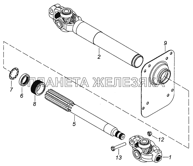 5308-3422010-10 Вал карданный КамАЗ-4308 (Евро 4)