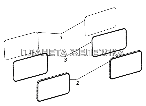 65115-5603005 Установка стекол окна задка КамАЗ-4308 (Евро 4)