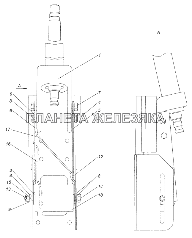 6520-3444008-19 Колонка рулевого управления КамАЗ-4308 (Евро 3)