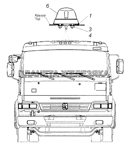 53205-3738001 Установка фонарей автопоезда КамАЗ-4308 (Евро 3)