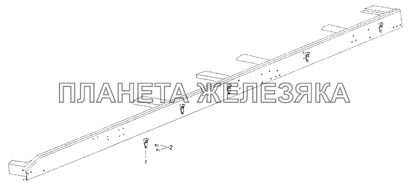 4308-8521008-80 Установка кронштейнов на раме КамАЗ-4308 (Евро 3)