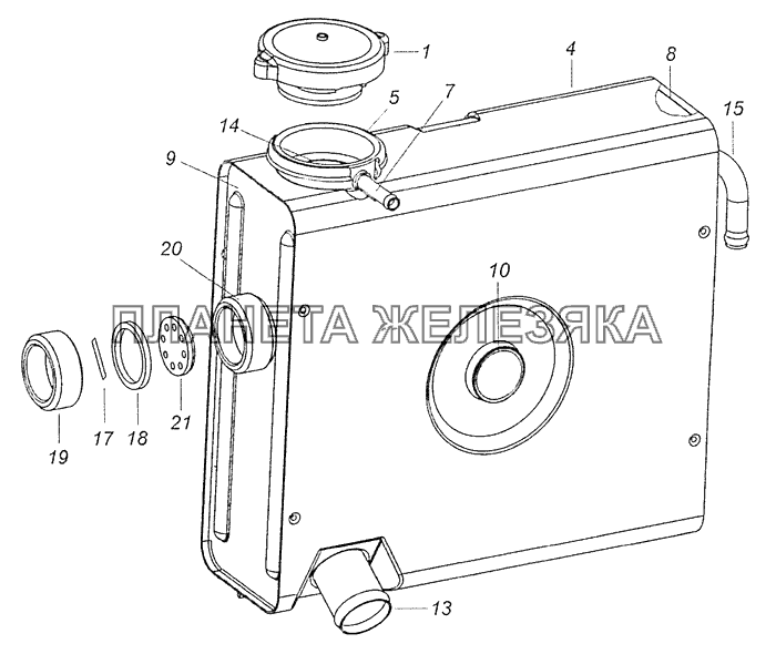 4308-1311010 Бачок расширительный КамАЗ-4308 (Евро 3)