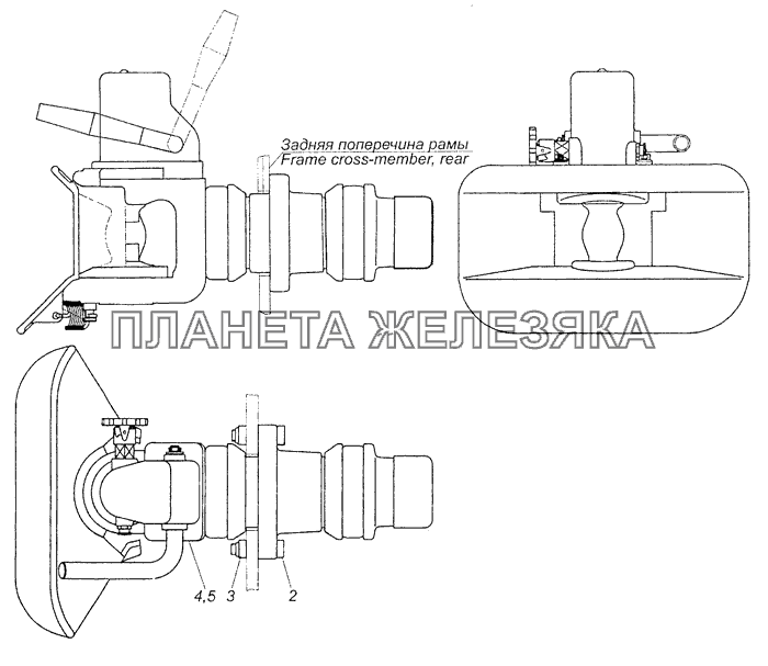 4308-2707001 Установка тягово-сцепного устройства КамАЗ-4308 (Евро 3)