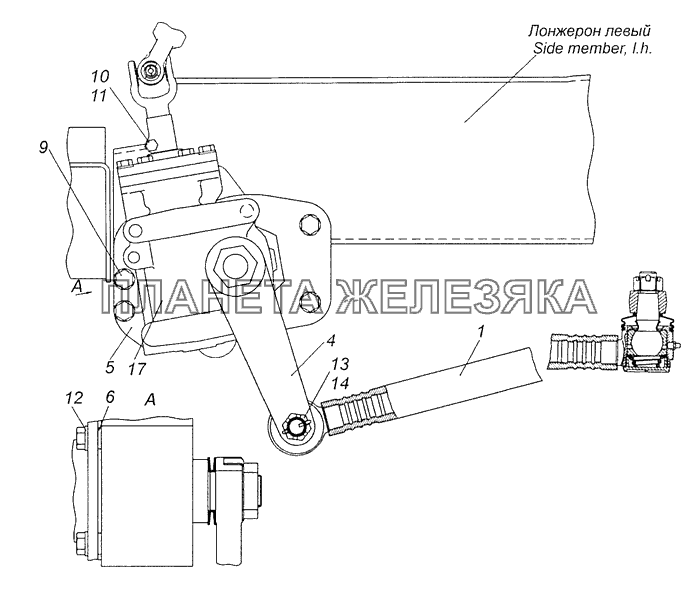 4308-3400012-40 Установка рулевого механизма КамАЗ-4308 (Евро 3)