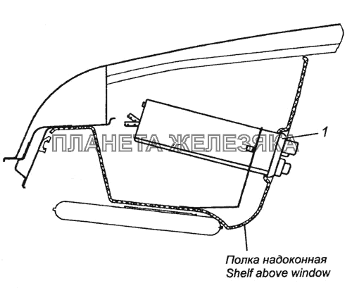 Установка автомагнитолы 53215-7901001 КамАЗ-4308