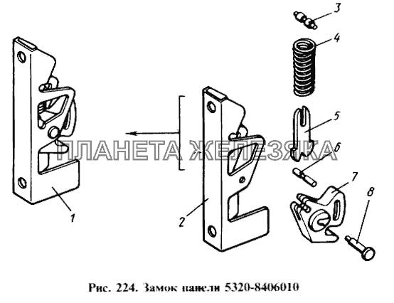 Замок панели КамАЗ-4310