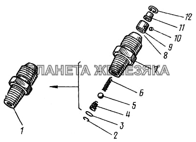 Клапан запорный 4310-5003160 КамАЗ-43101