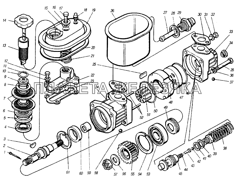 Насос гидроусилителя руля КамАЗ-4310 (каталог 2004 г)