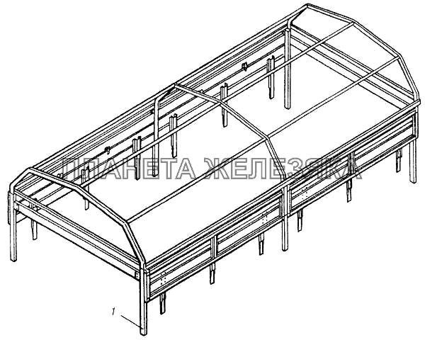 Установка каркаса тента КамАЗ-4310 (каталог 2004 г)