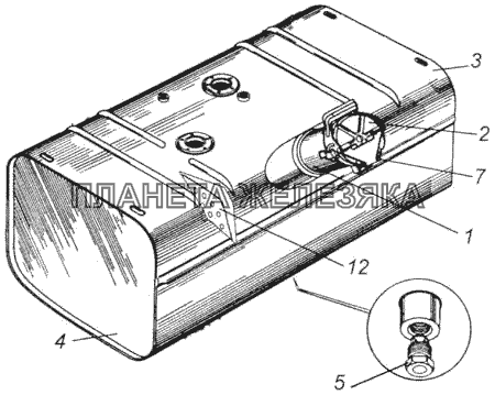 Бак топливный КамАЗ-43114