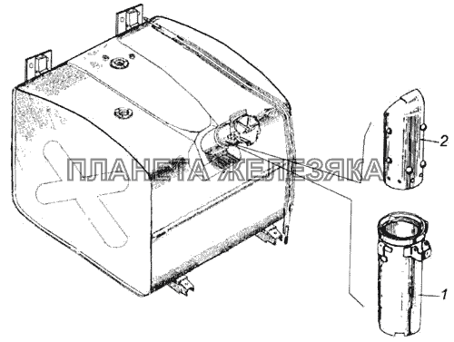 Труба наливная топливного бака с выдвижной трубой КамАЗ-43118
