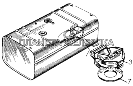 Пробка топливного бака в сборе КамАЗ-4326 (каталог 2003г)