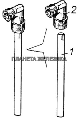 Трубка слива в бак с краном КамАЗ-4326 (каталог 2003г)