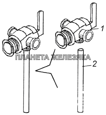 Трубка слива в бак с краном КамАЗ-43118