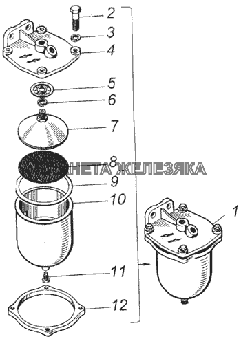 Фильтр грубой очистки топлива КамАЗ-43114
