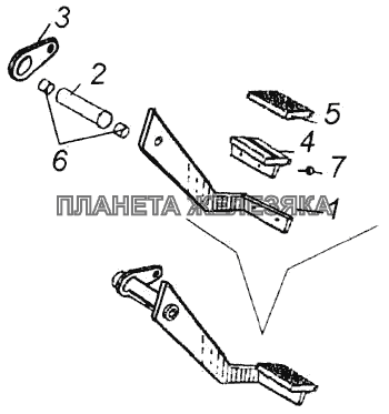 Педаль сцепления КамАЗ-43114