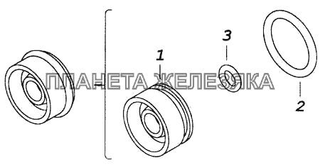 Уплотнение поршня выключения сцепления КамАЗ-43118