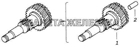 Вал первичный коробки передач с втулкой КамАЗ-43118
