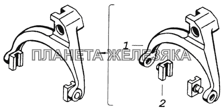 Вилка переключения четвертой и пятой передач КамАЗ-4326 (каталог 2003г)