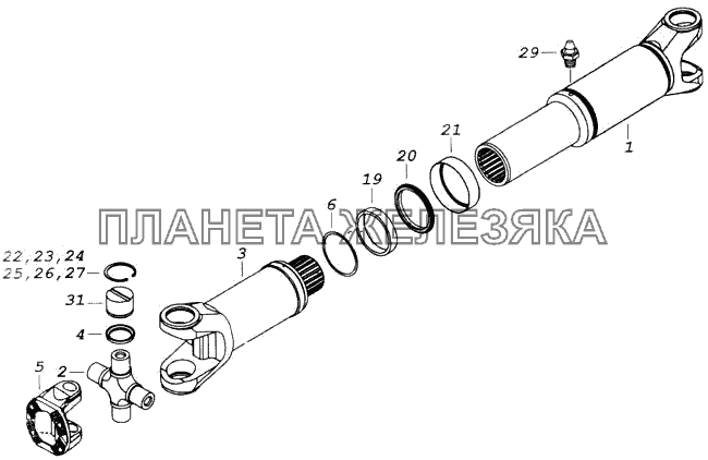 Вал рулевой камаз 43118