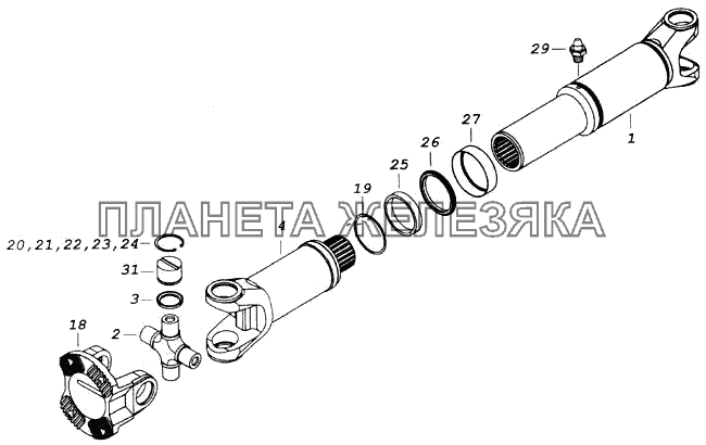 Вал рулевой камаз 43118