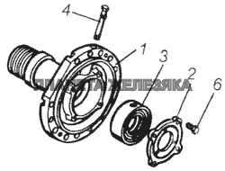 Цапфа поворотного кулака левая КамАЗ-4326 (каталог 2003г)