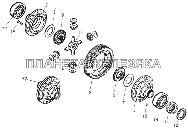 Дифференциал заднего моста КамАЗ-43114