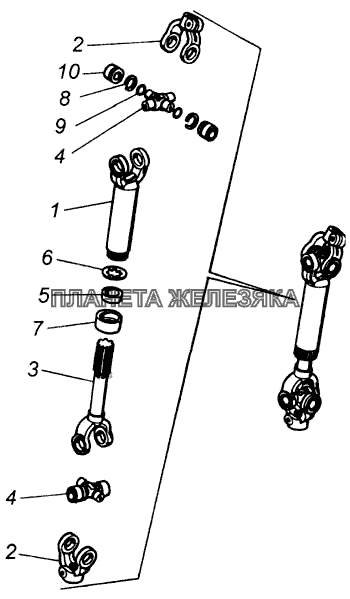 Вал карданный рулевого управления КамАЗ-43114