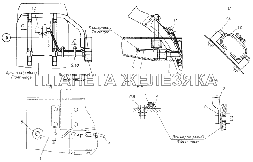 Установка розетки внешнего запуска КамАЗ-43118