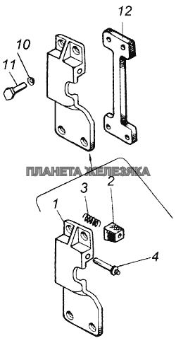 Фиксатор замка правый КамАЗ-4326 (каталог 2003г)