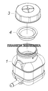 5320-1602560 Бачок главного цилиндра привода сцепления КамАЗ-43118 (Евро 4)